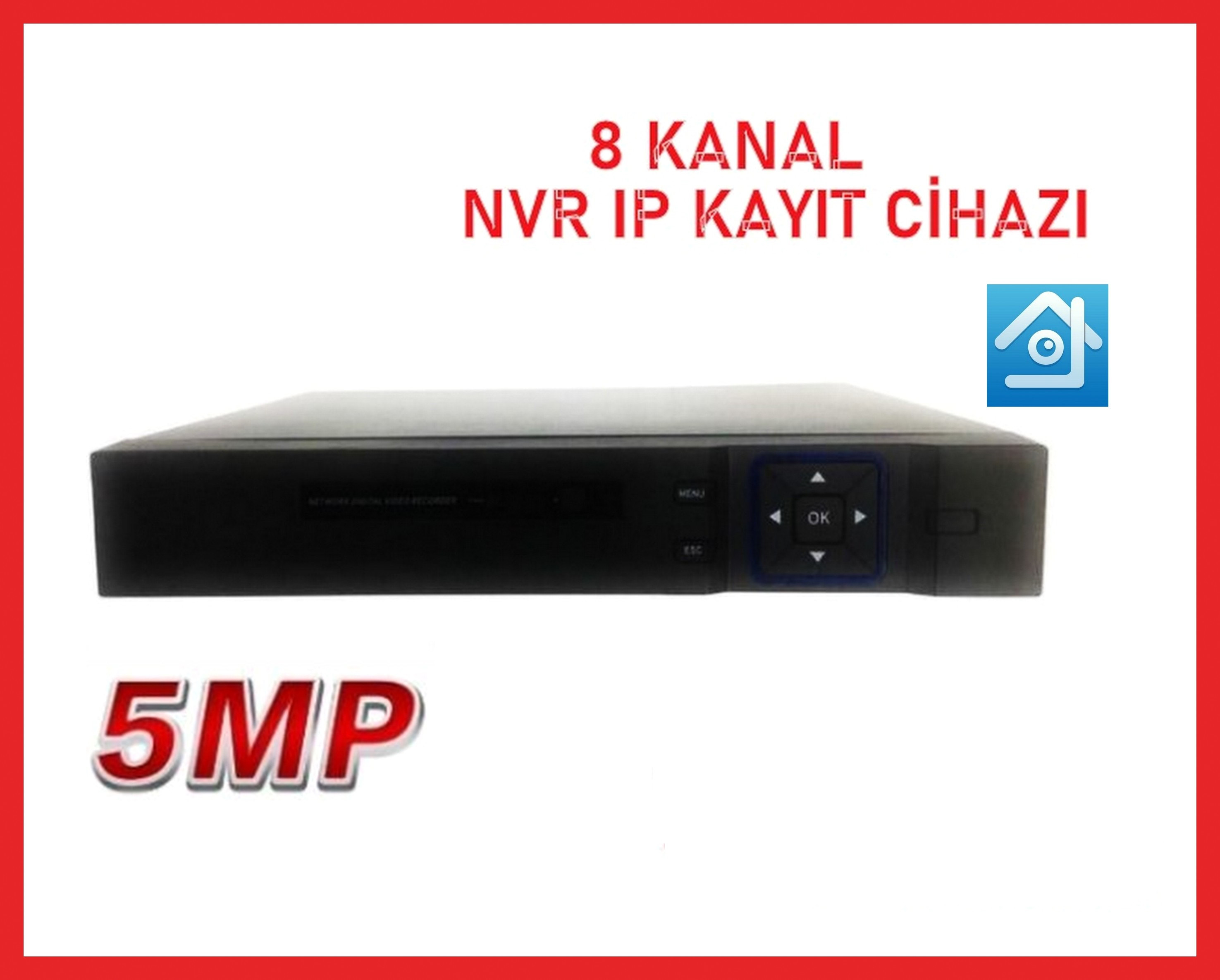 URANIUM 10 KANAL NVR IP KAMERA KAYIT CİHAZI 8 MP DESTEKLİ