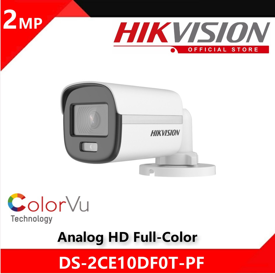 Hikvision DS-2CE10DF0T-PF 2mpix 20MT Gece Görüşü, 3,6mm Lens, Full Time Color, ColorVu Bullet Kamera 24 saat renkli